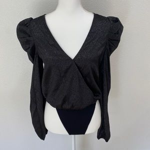 Forever 21 Small Black bodysuit Blouse